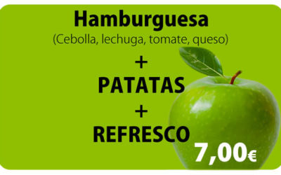 Hamburguesa + Patatas + Refresco por 7,00€